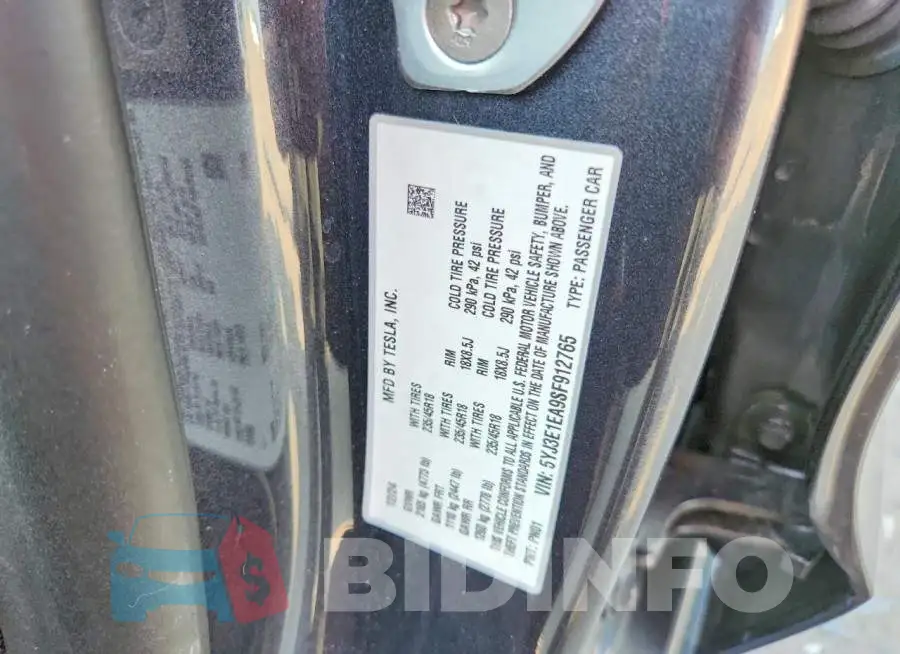 5YJ3E1EA9SF912765 Photo# 12