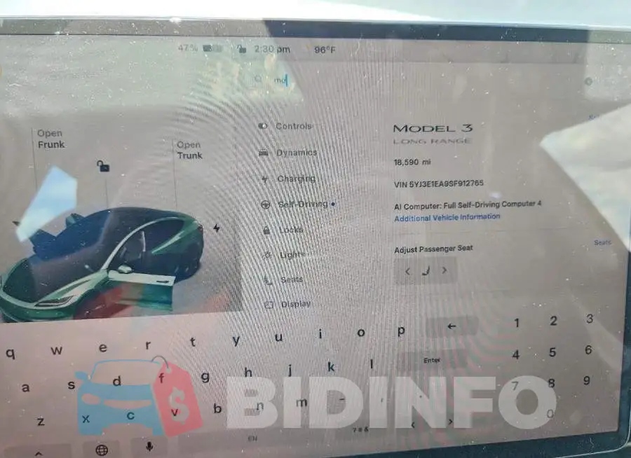 5YJ3E1EA9SF912765 Photo# 9