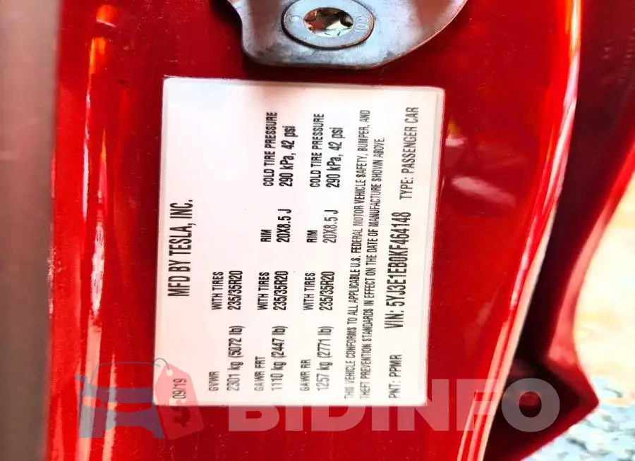 5YJ3E1EB0KF464148 Photo# 12
