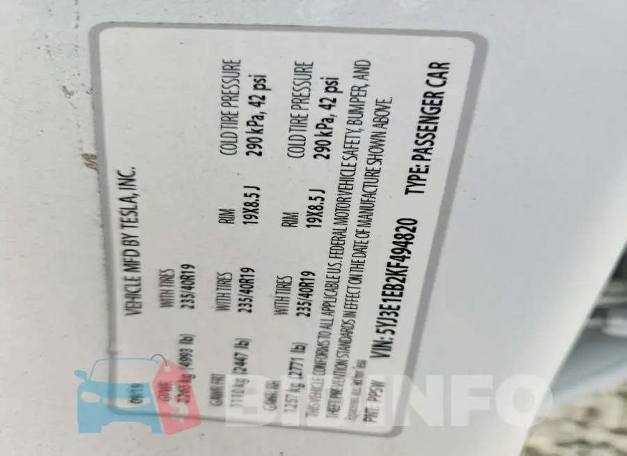 5YJ3E1EB2KF494820 Photo# 12