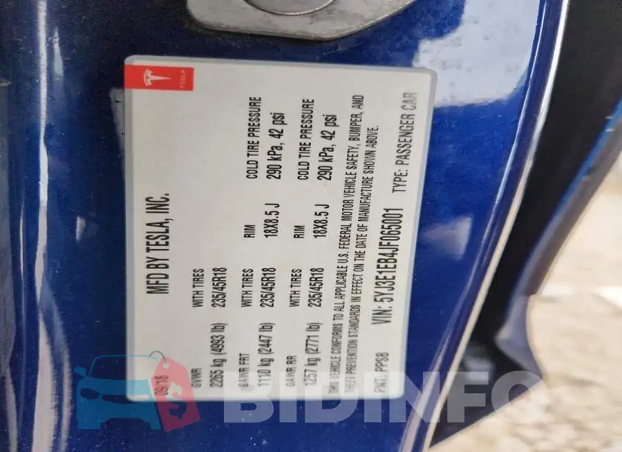 5YJ3E1EB4JF065001 Photo# 12