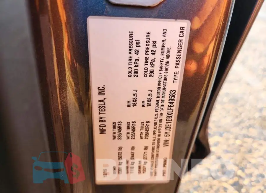 5YJ3E1EBXLF649583 Photo# 13