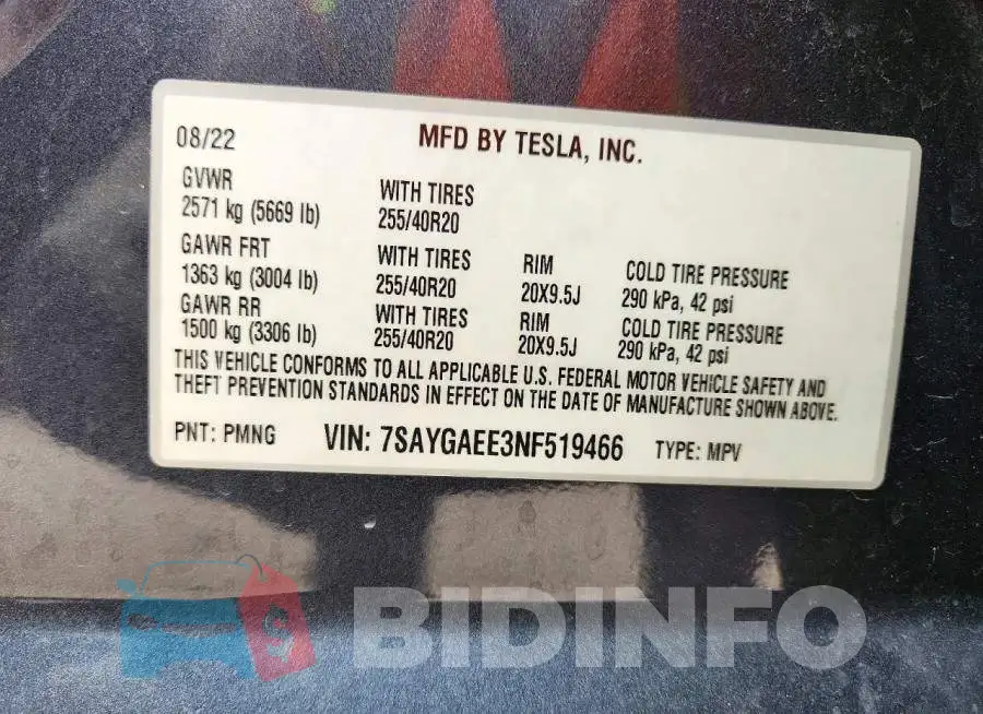 7SAYGAEE3NF519466 Photo# 12