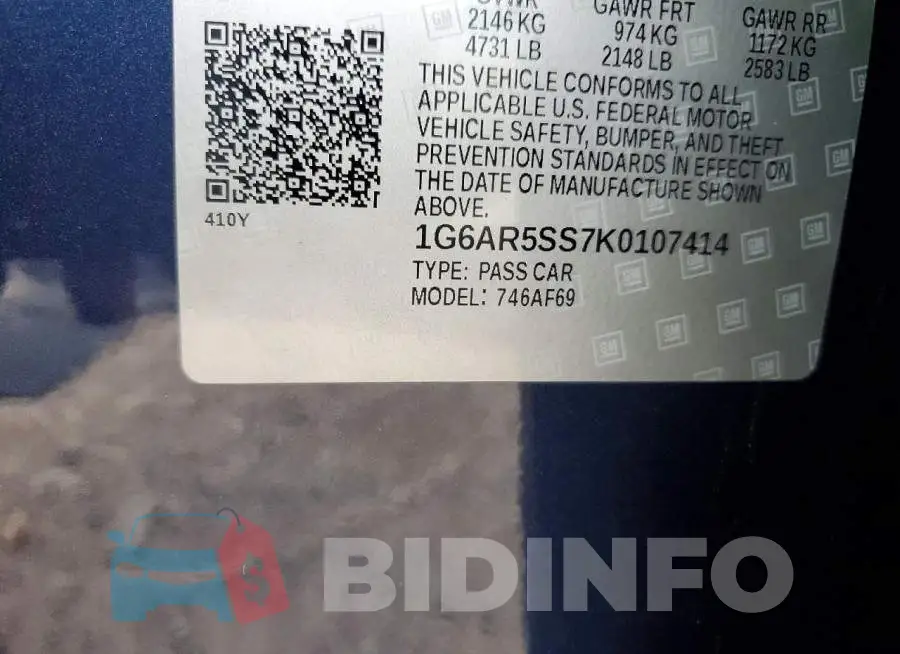 1G6AR5SS7K0107414 Photo# 12