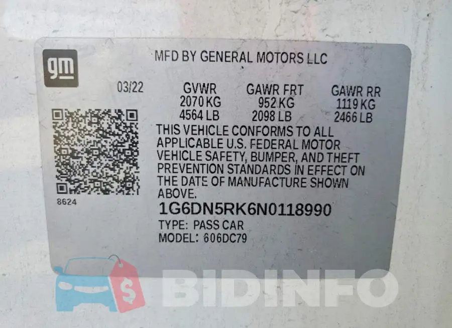 1G6DN5RK6N0118990 Photo# 12