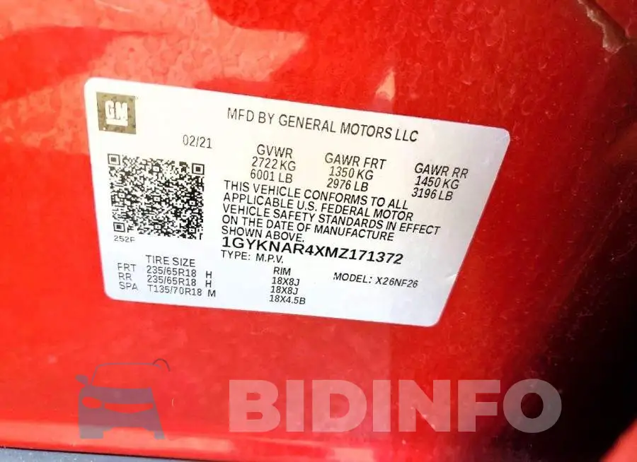 1GYKNAR4XMZ171372 Photo# 12