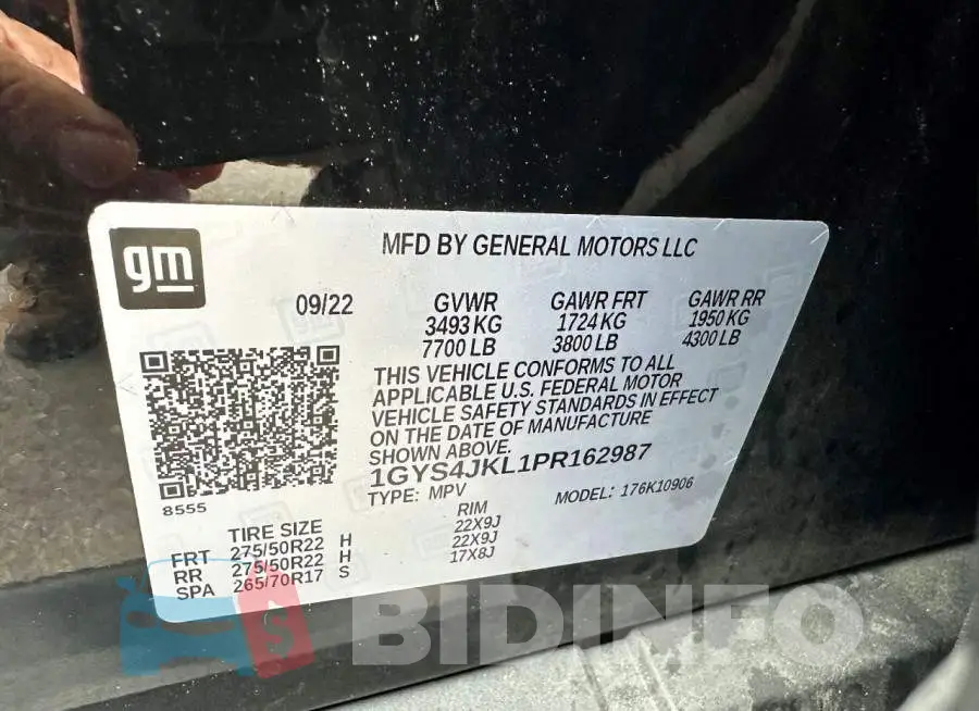 1GYS4JKL1PR162987 Photo# 10