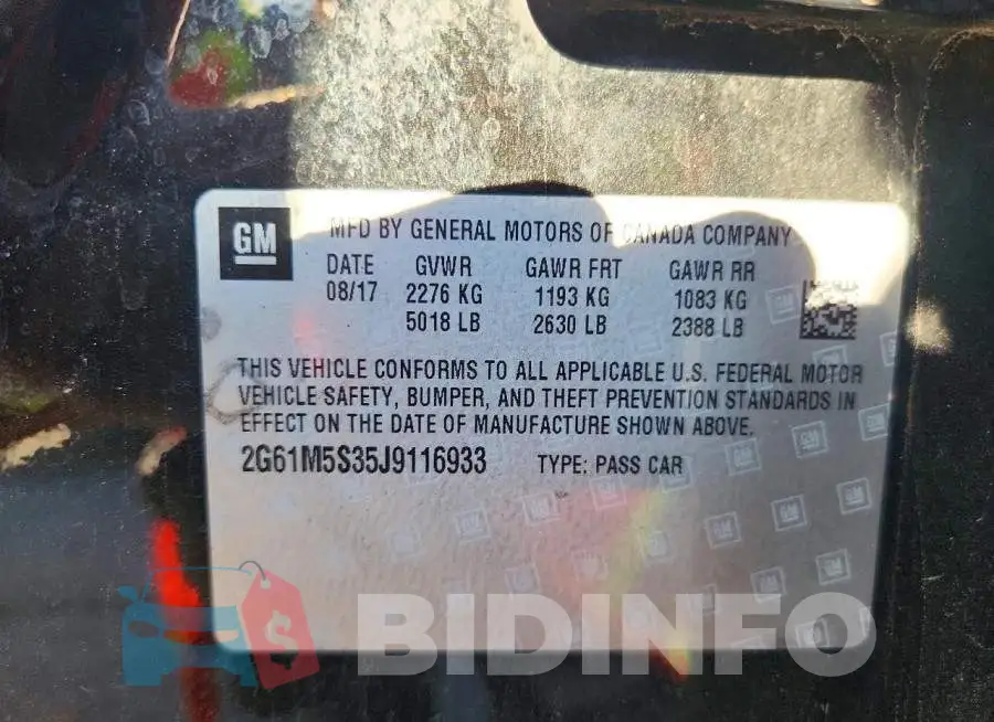 2G61M5S35J9116933 Photo# 12