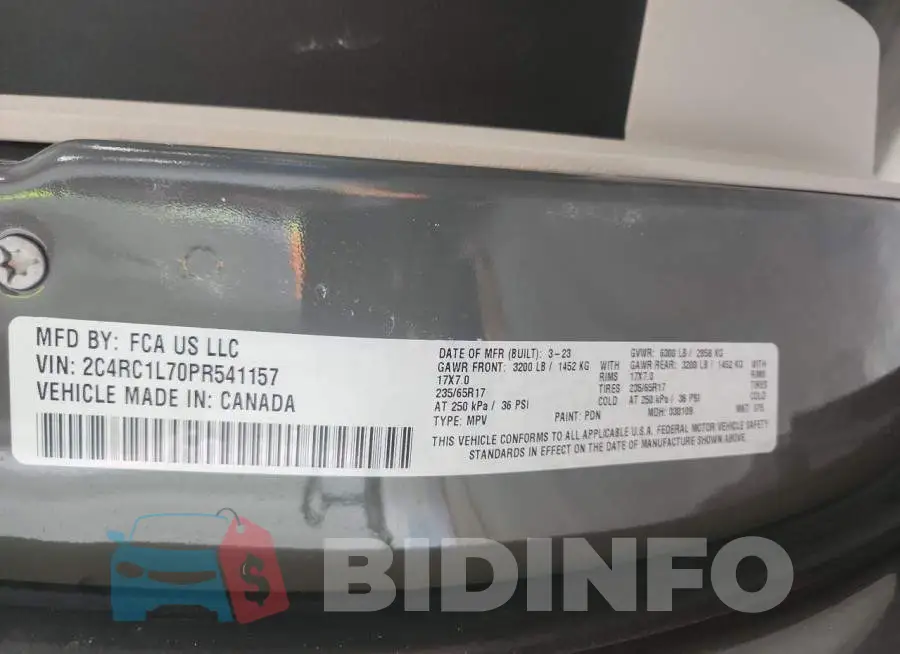 2C4RC1L70PR541157 Photo# 14