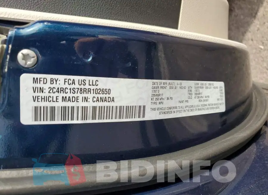 2C4RC1S78RR102650 Photo# 13