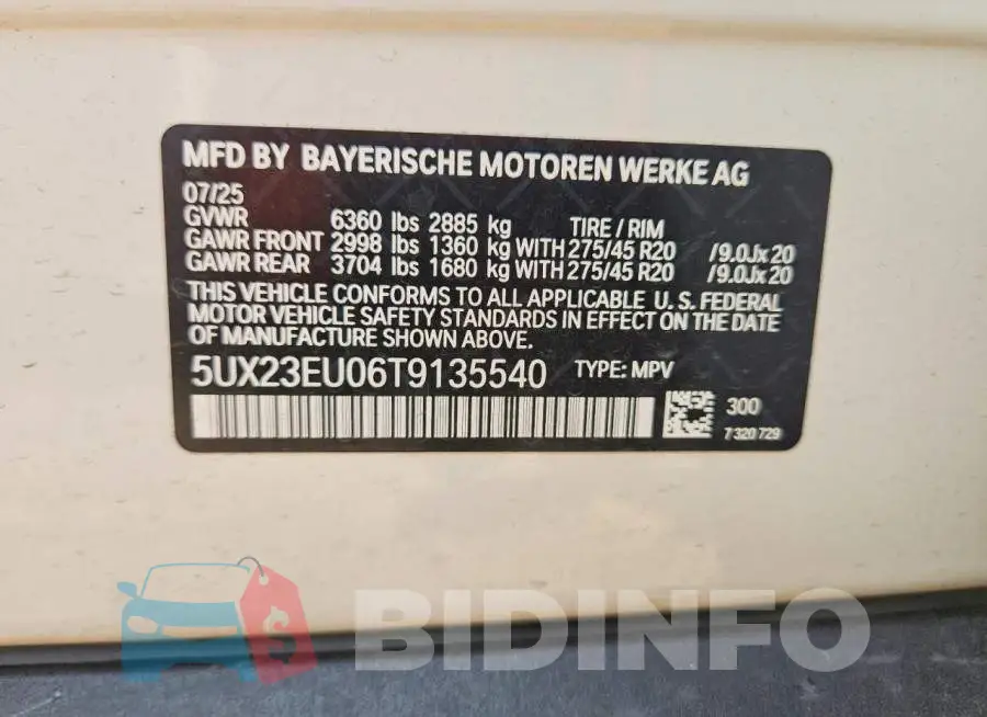 5UX23EU06T9135540 Photo# 13