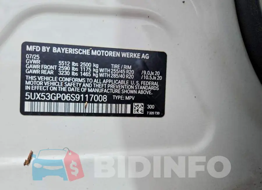 5UX53GP06S9117008 Photo# 14