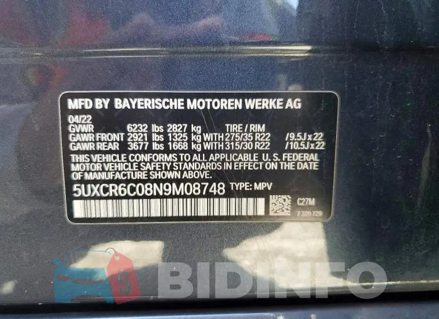 5UXCR6C08N9M08748 Photo# 13