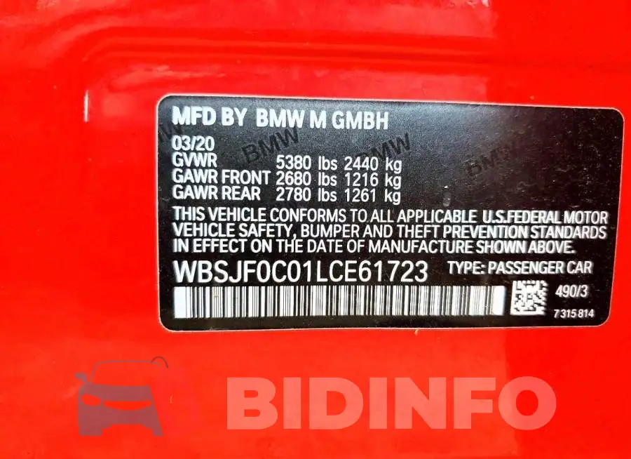WBSJF0C01LCE61723 Photo# 12