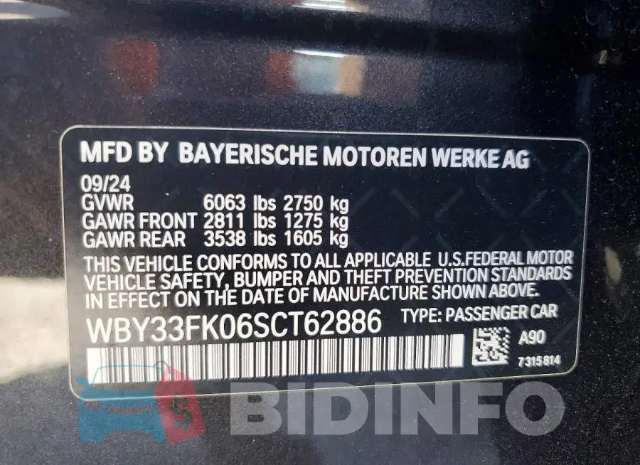 WBY33FK06SCT62886 Photo# 12