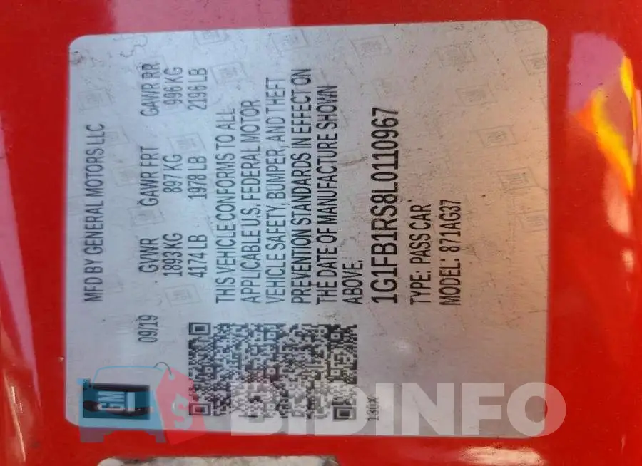 1G1FB1RS8L0110967 Photo# 13