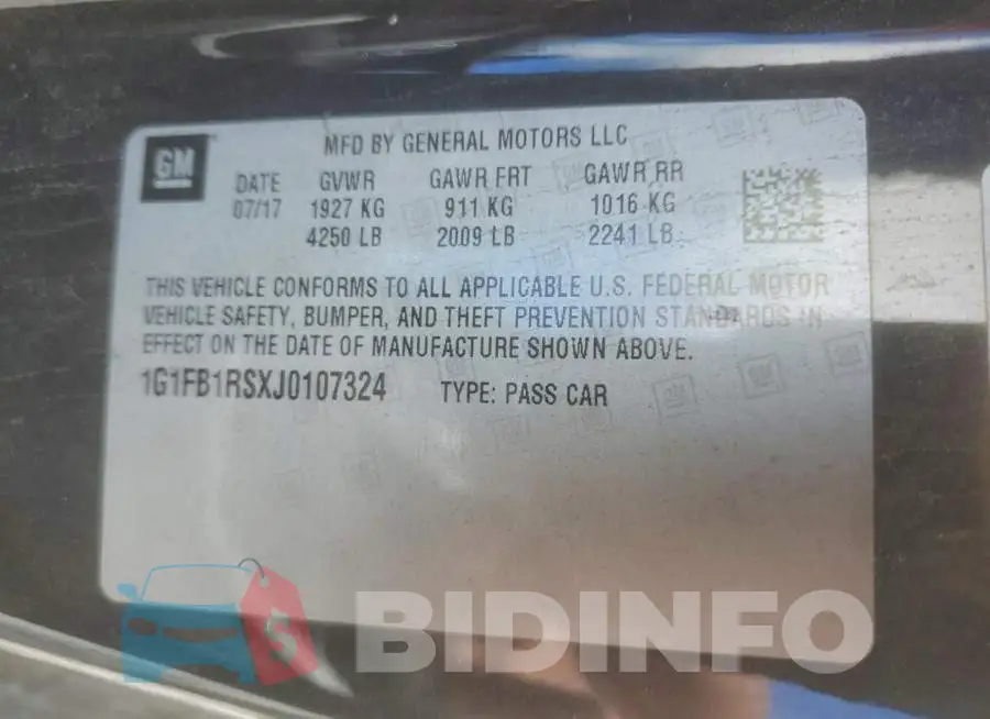 1G1FB1RSXJ0107324 Photo# 13