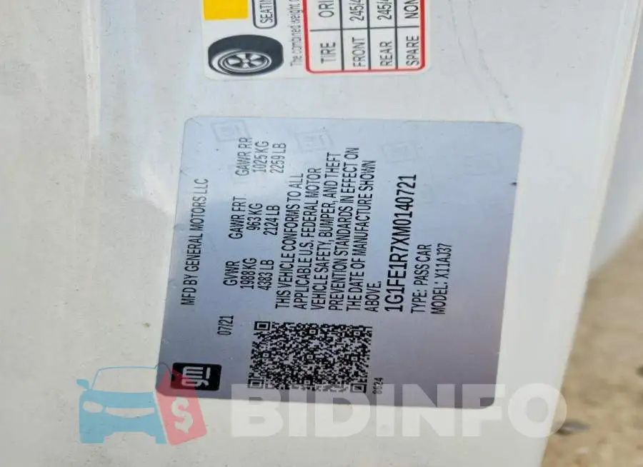 1G1FE1R7XM0140721 Photo# 12