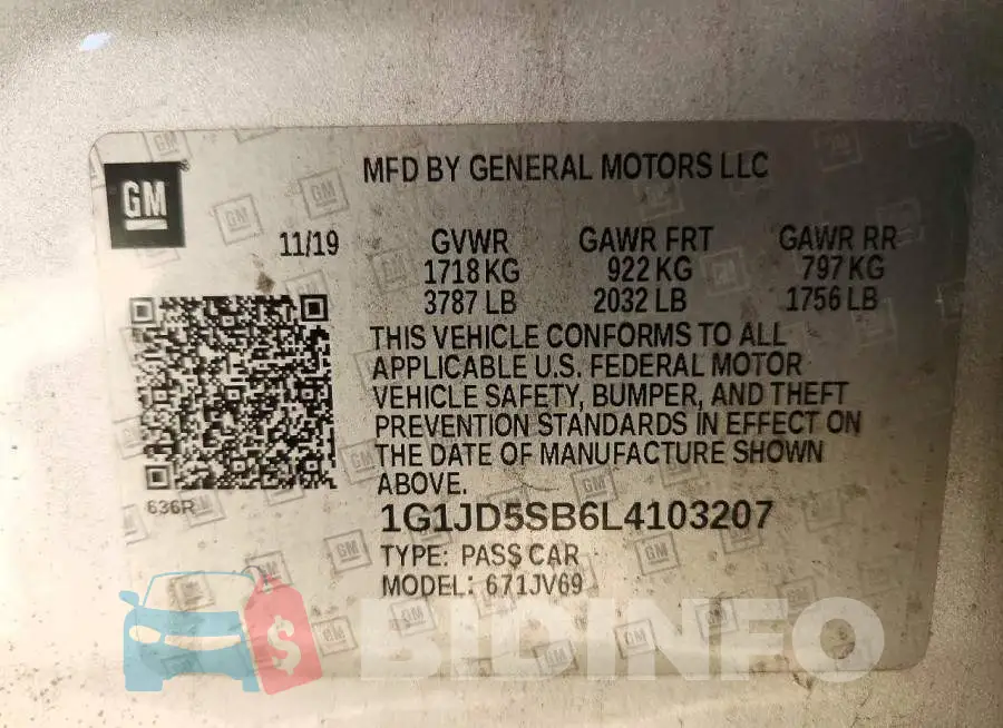 1G1JD5SB6L4103207 Photo# 12