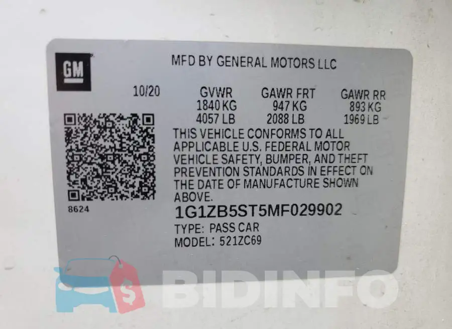 1G1ZB5ST5MF029902 Photo# 13