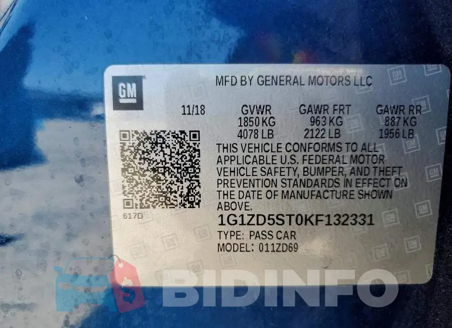 1G1ZD5ST0KF132331 Photo# 12