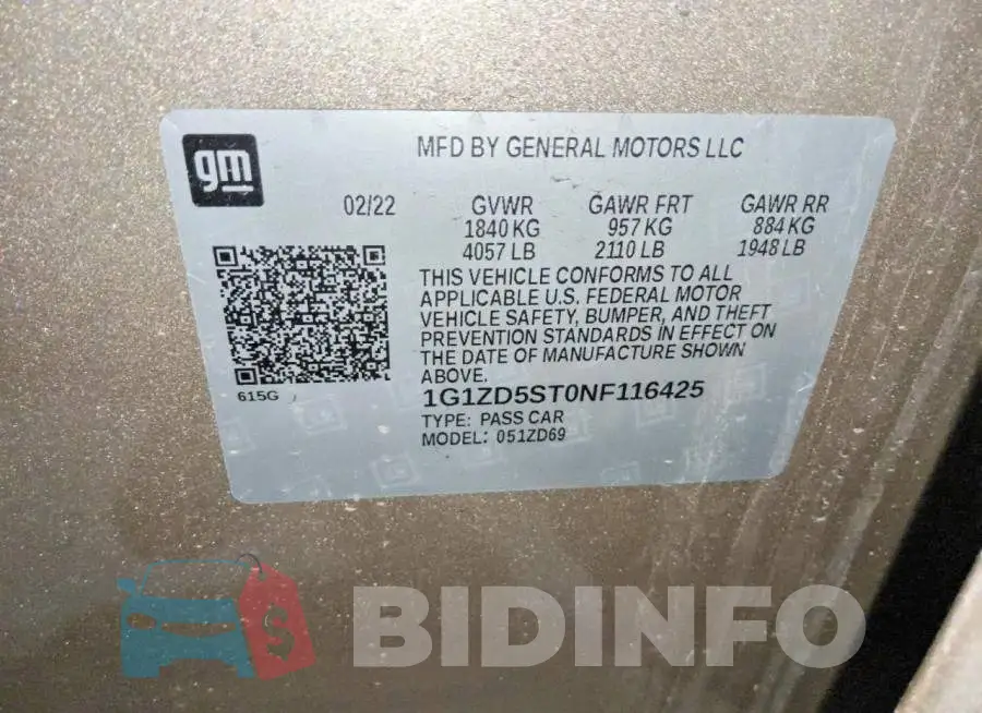 1G1ZD5ST0NF116425 Photo# 12