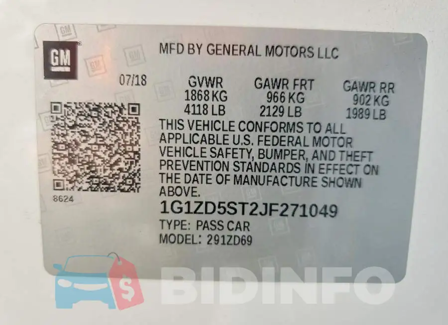 1G1ZD5ST2JF271049 Photo# 13