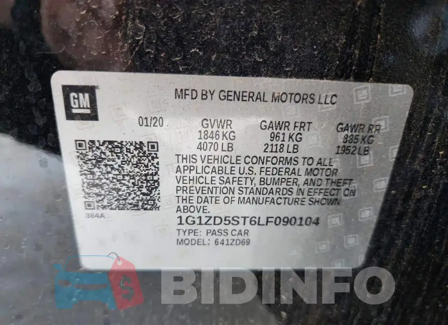 1G1ZD5ST6LF090104 Photo# 12
