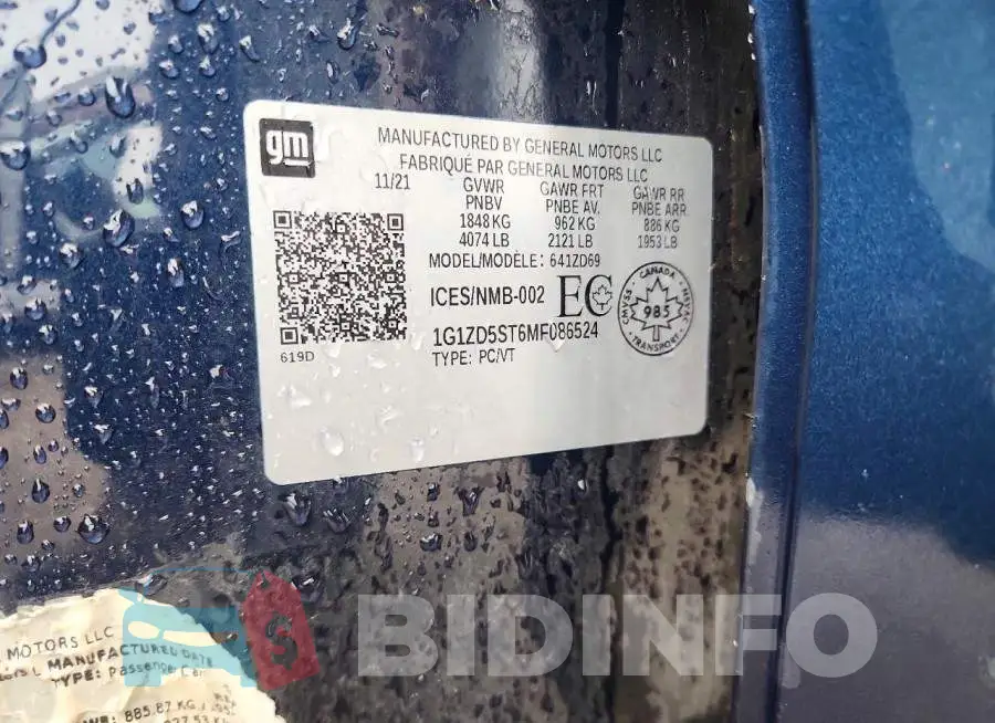 1G1ZD5ST6MF086524 Photo# 12