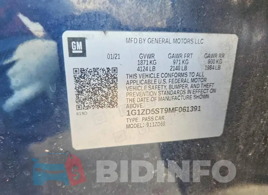 1G1ZD5ST9MF061391 Photo# 12