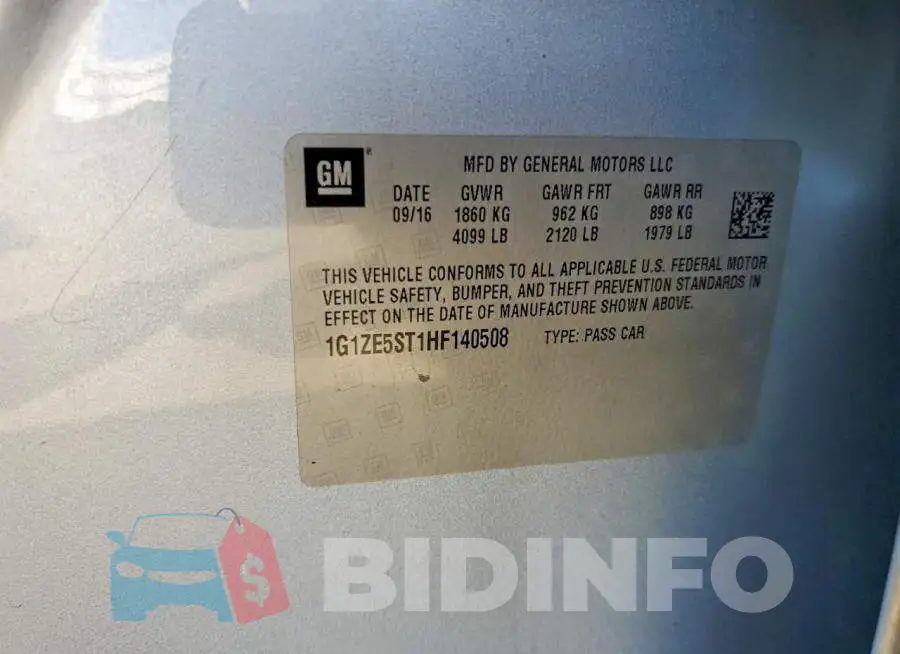 1G1ZE5ST1HF140508 Photo# 12