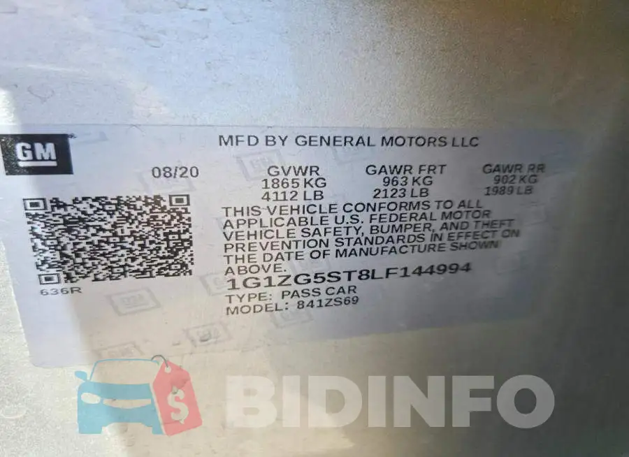 1G1ZG5ST8LF144994 Photo# 13