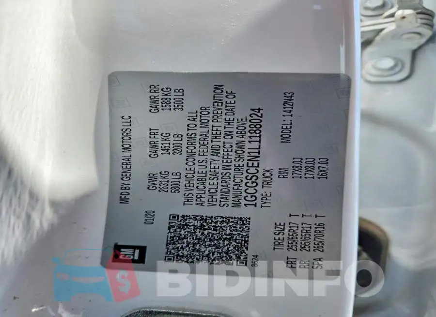 1GCGSCEN1L1188024 Photo# 13