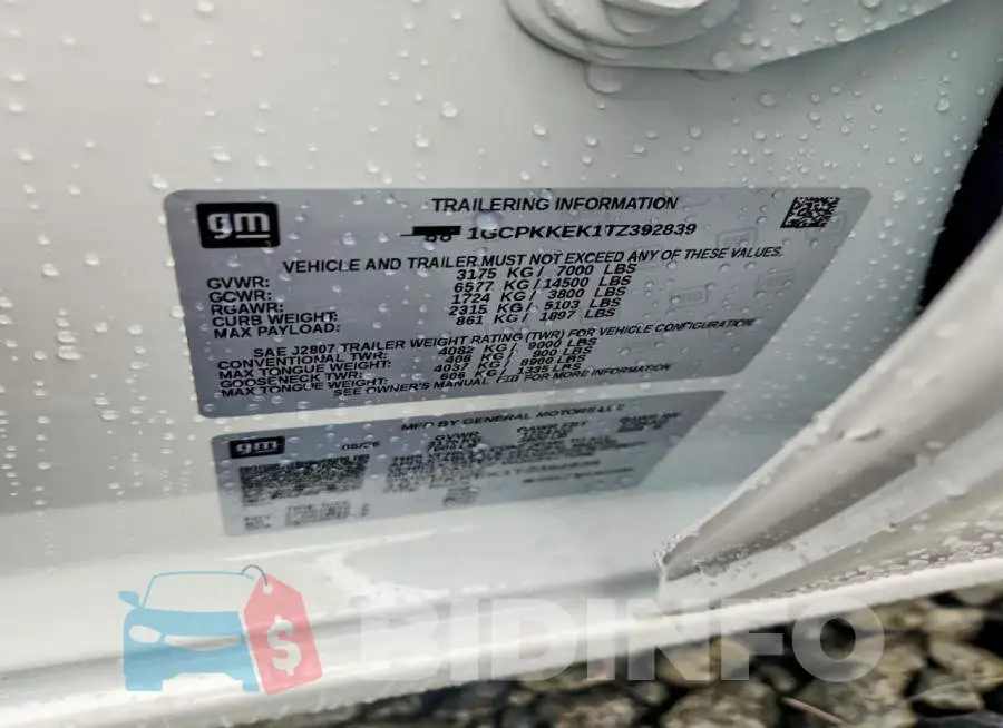 1GCPKKEK1TZ392839 Photo# 12