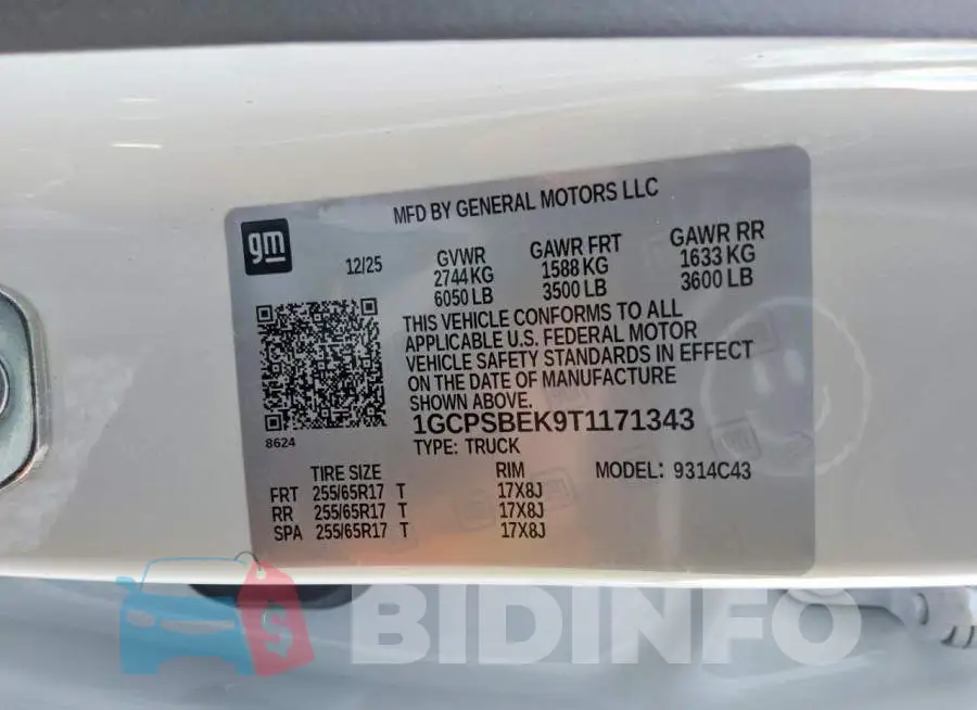 1GCPSBEK9T1171343 Photo# 12
