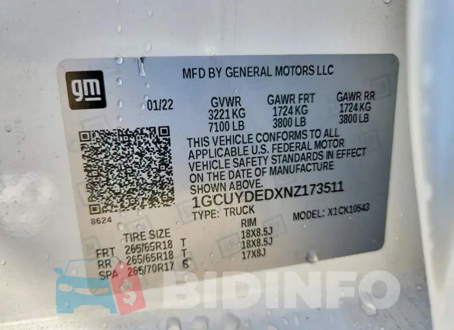 1GCUYDEDXNZ173511 Photo# 12