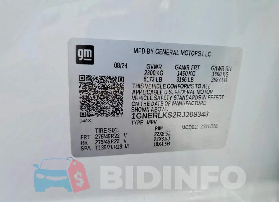1GNERLKS2RJ208343 Photo# 13