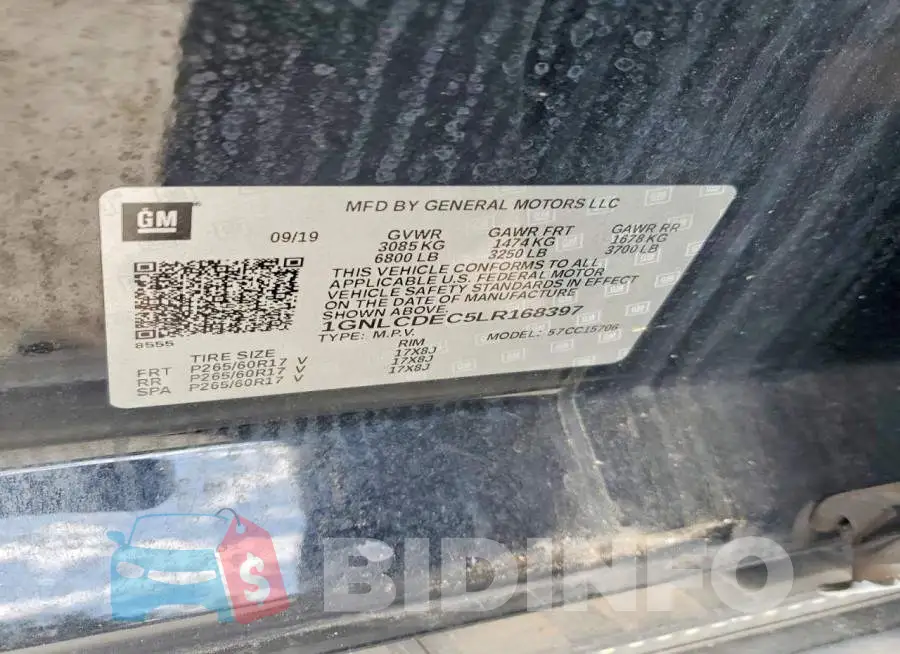 1GNLCDEC5LR168397 Photo# 14