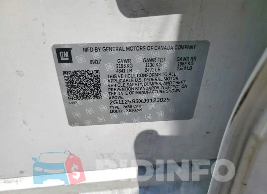 2G1125S3XJ9123825 Photo# 12