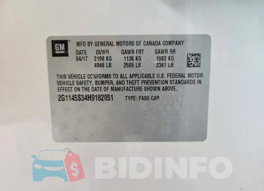 2G1145S34H9182051 Photo# 12