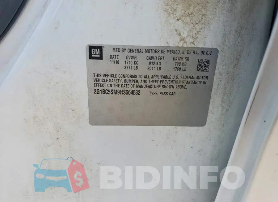 3G1BC5SM9HS564532 Photo# 12