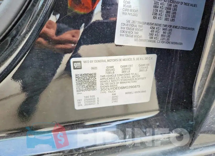 3GCUYDED6MG390875 Photo# 12