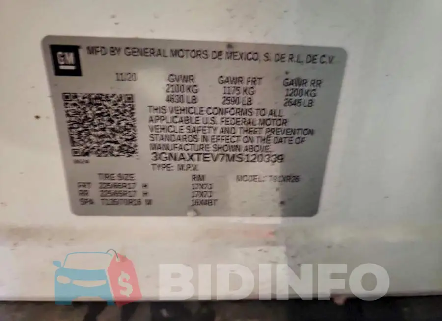 3GNAXTEV7MS120339 Photo# 13