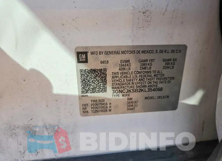 3GNCJKSB2KL354068 Photo# 12