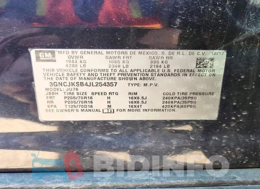 3GNCJKSB4JL254357 Photo# 13