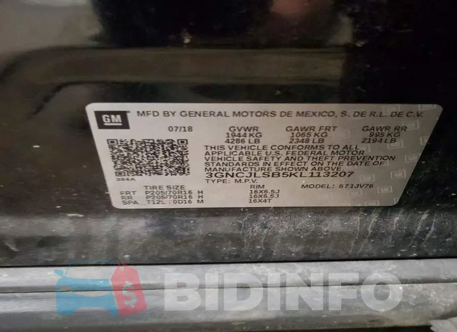 3GNCJLSB5KL113207 Photo# 13