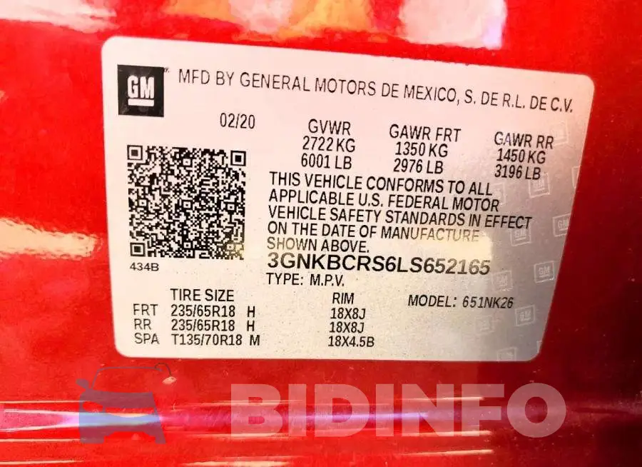 3GNKBCRS6LS652165 Photo# 14