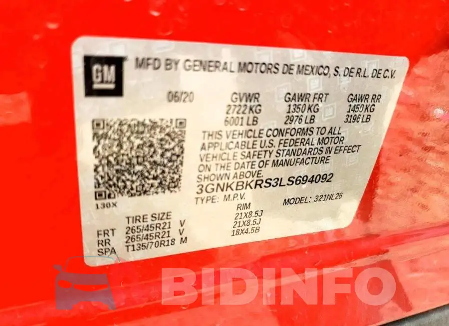 3GNKBKRS3LS694092 Photo# 12