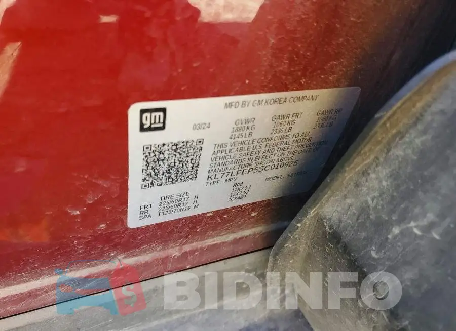 KL77LFEP5SC010925 Photo# 13