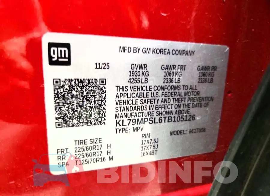 KL79MPSL6TB105126 Photo# 13